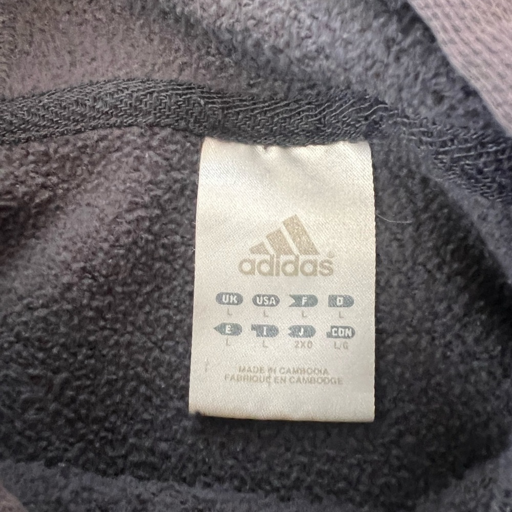 Vintage Y2K Adidas Center Trefoil Hoodie Streetwear Sweatshirt - Picture 5 of 8